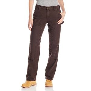 Carhartt Women's Original Fit Crawford Double Front Pant Brown Size 10 Reg